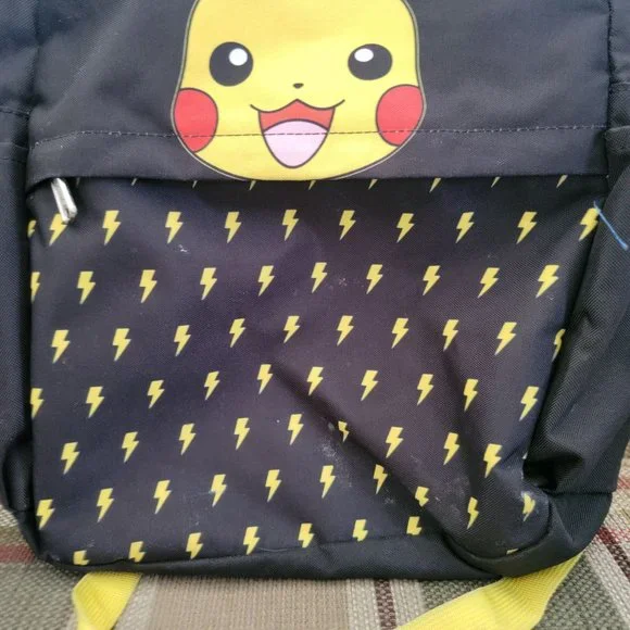 Loungefly Pikachu Pokemon Black Yellow Backpack Lighting Bolt School Casual